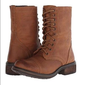 Steve Madden troopa brown leather combat boots